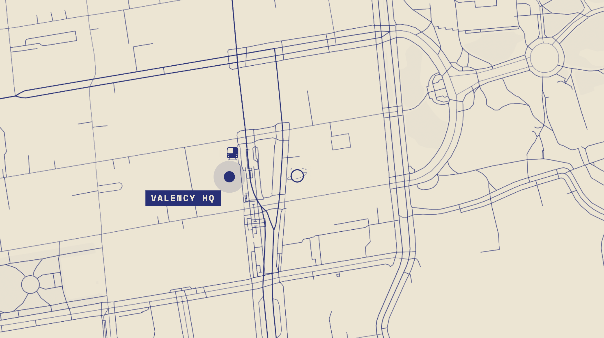 Map of Downtown Berkeley around Valency HQ